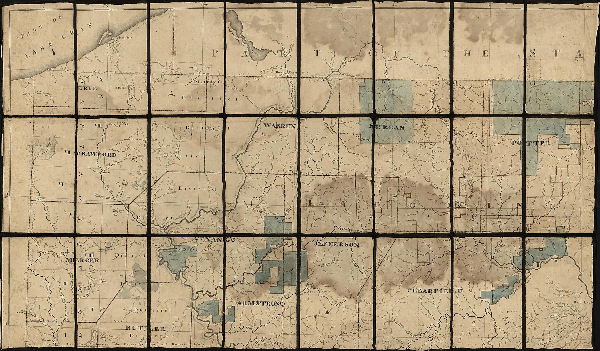 This old map of Land Ownership Map of the William Bingham Estate In Northwestern Pennsylvania from 1793 was created by John Adlum, William Bingham in 1793