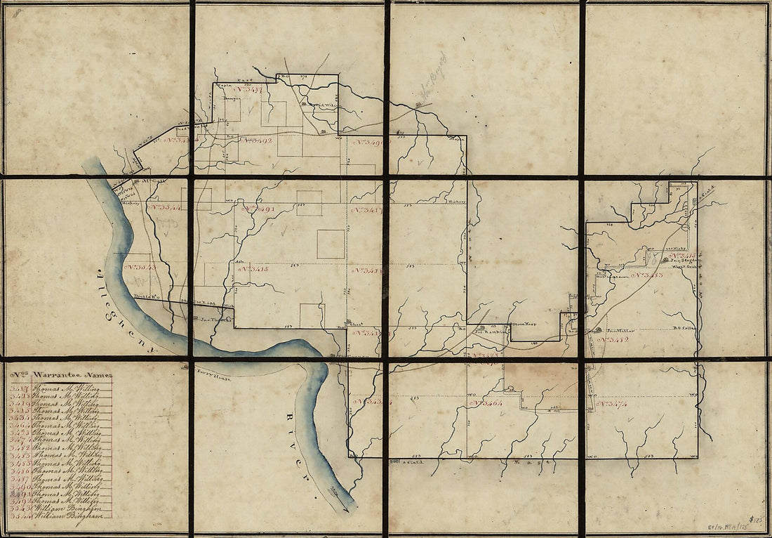 This old map of Armstrong County from 1800 was created by William Bingham in 1800