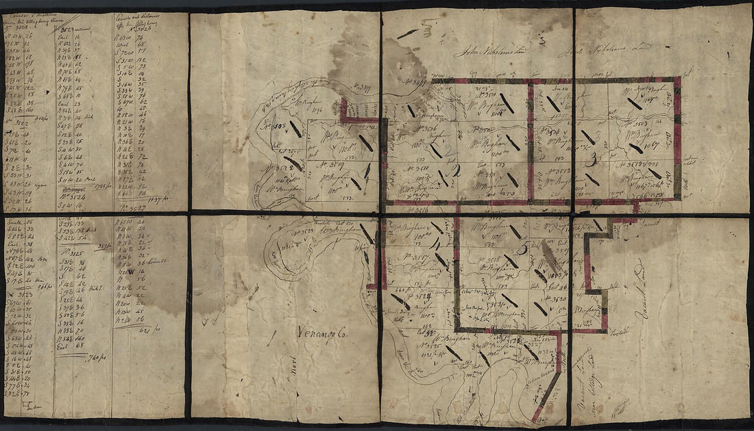 This old map of Venango Co from 1790 was created by John Adlum, William Bingham in 1790