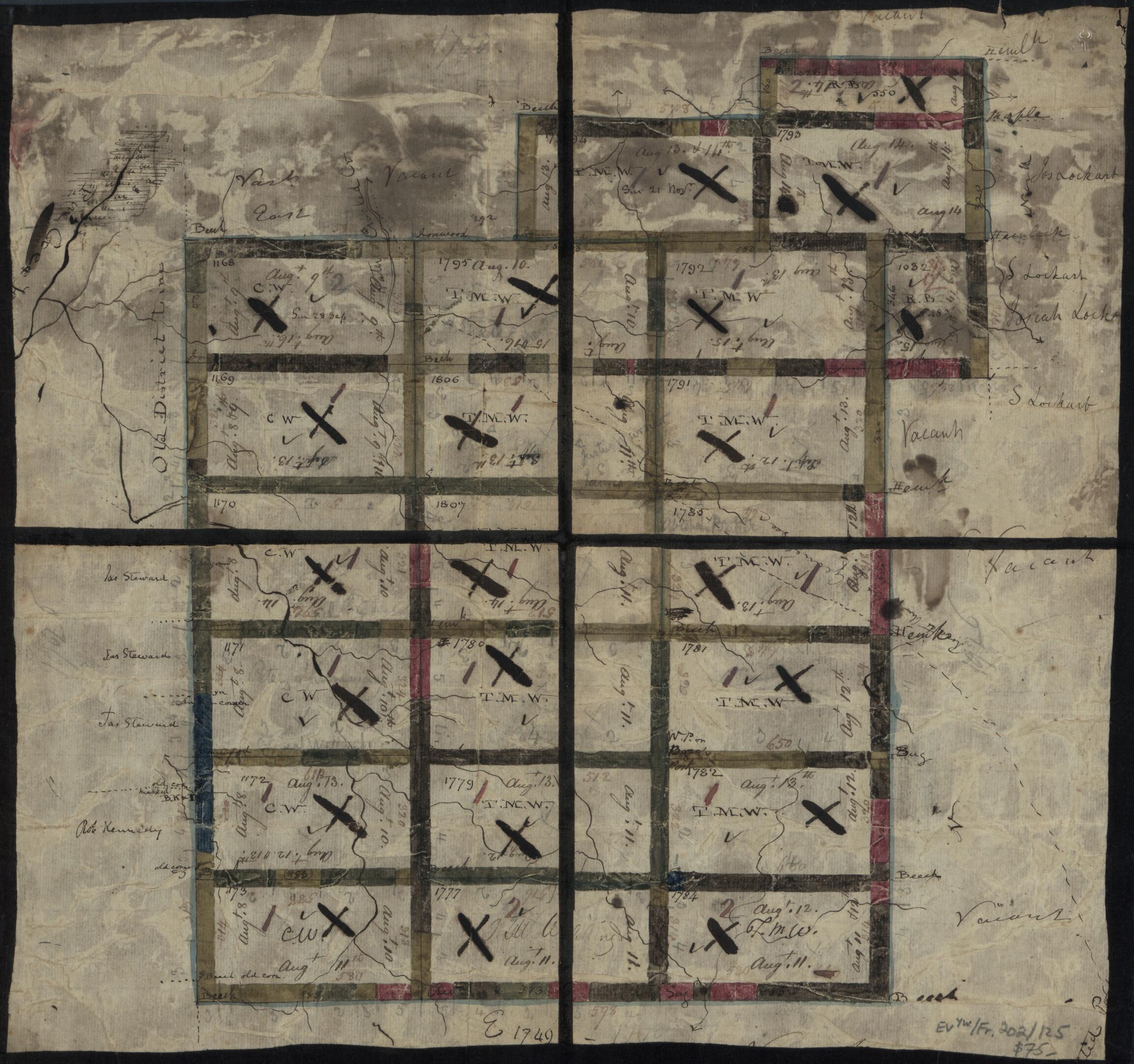 This old map of 20 Tracts, Charleston from 1790 was created by John Adlum, William Bingham in 1790
