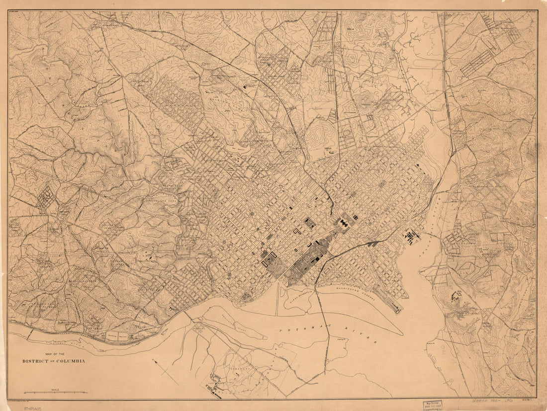 This old map of Map of the District of Columbia from 1900 was created by A. Hoen & Co in 1900
