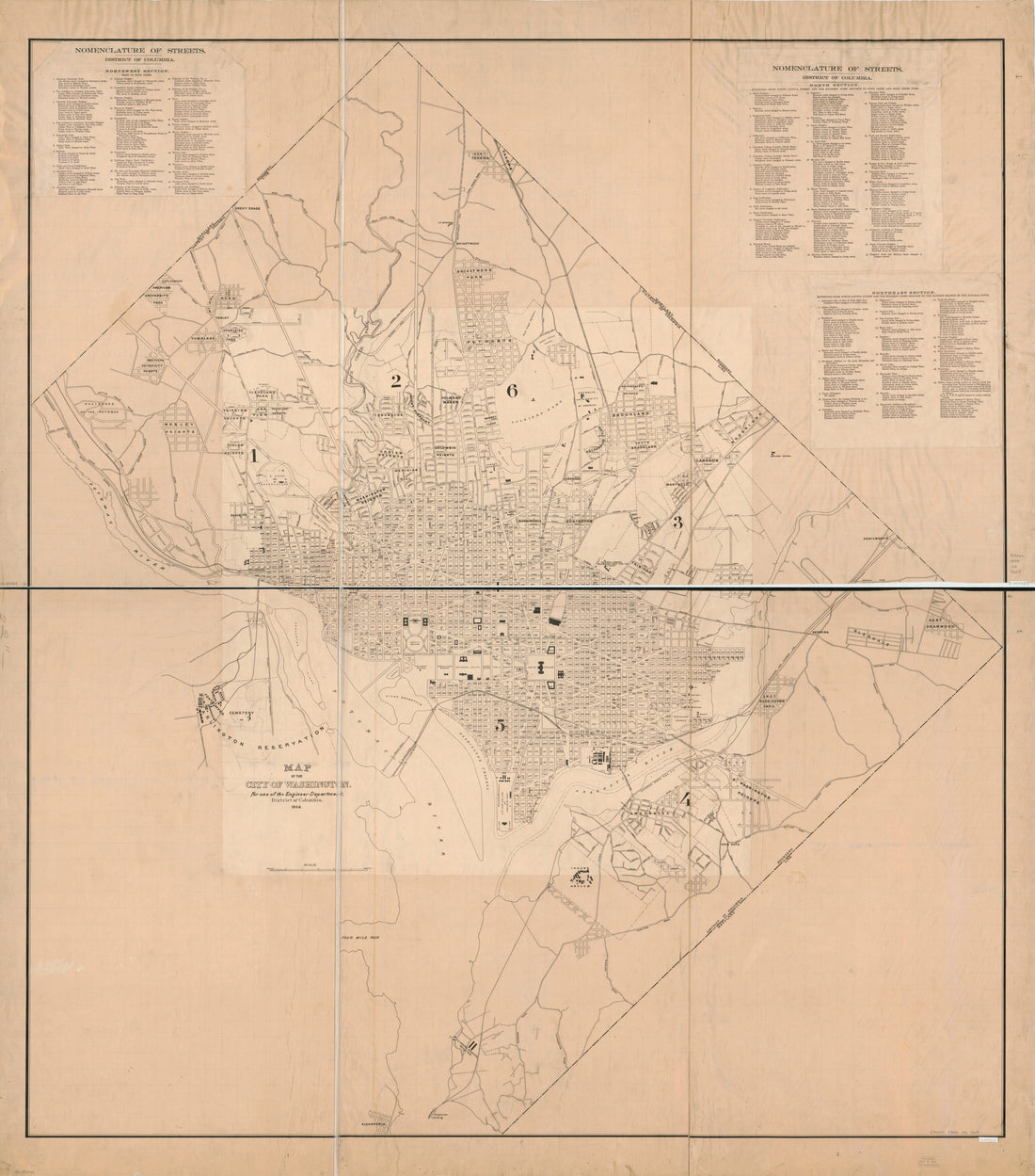 This old map of Map of the City of Washington : for Use of the Engineer Department, District of Columbia from 1904 was created by District of Columbia. Engineer Department in 1904