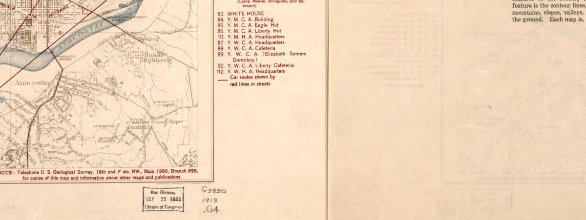 This old map of Special Reprint of the City Portion of the Map of Washington, D.C., and Vicinity from 1918 was created by  Geological Survey (U.S.) in 1918