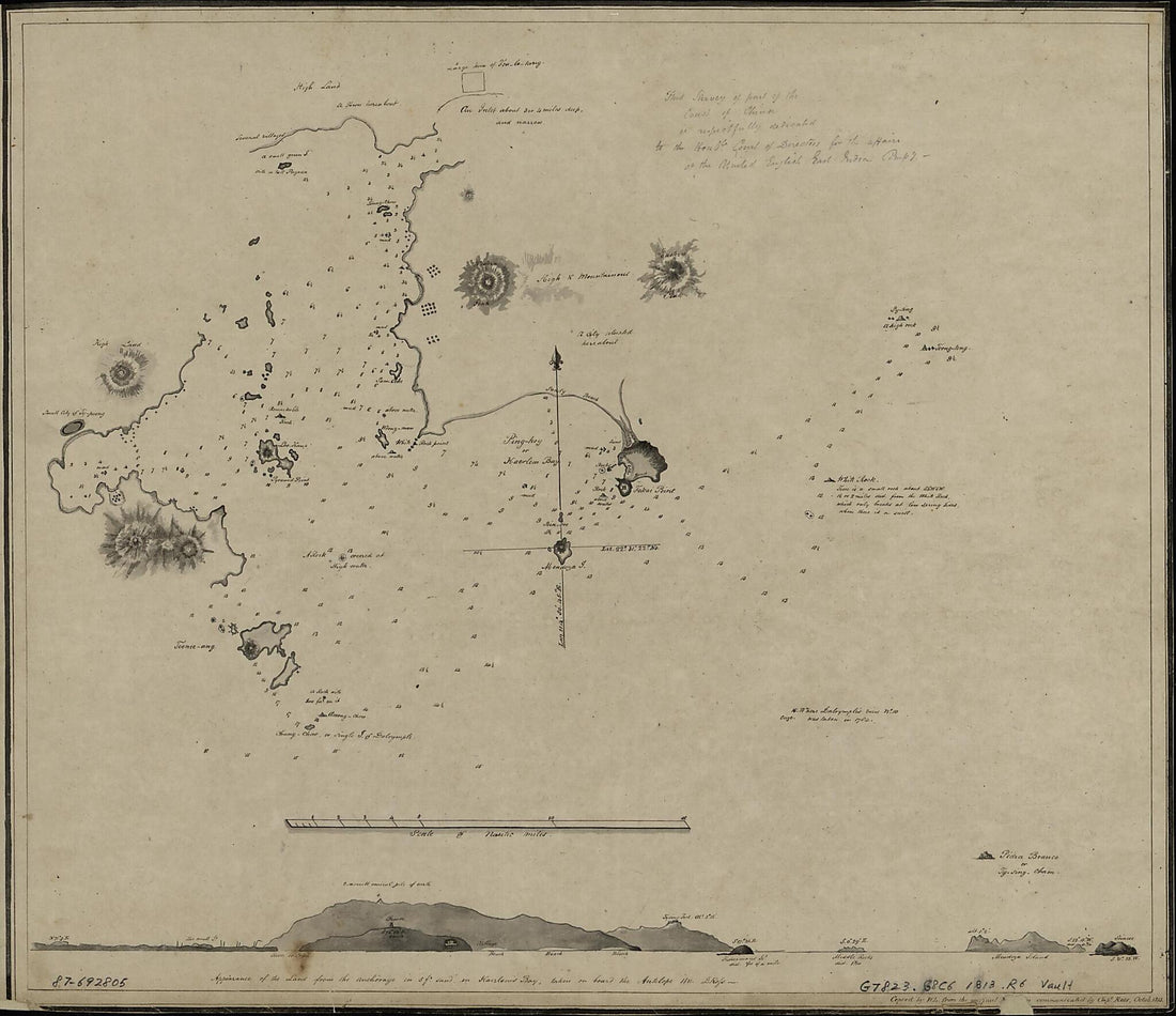 This old map of This Survey of Part of the Coast of China (Coast of China) from 1813 was created by Daniel Ross in 1813