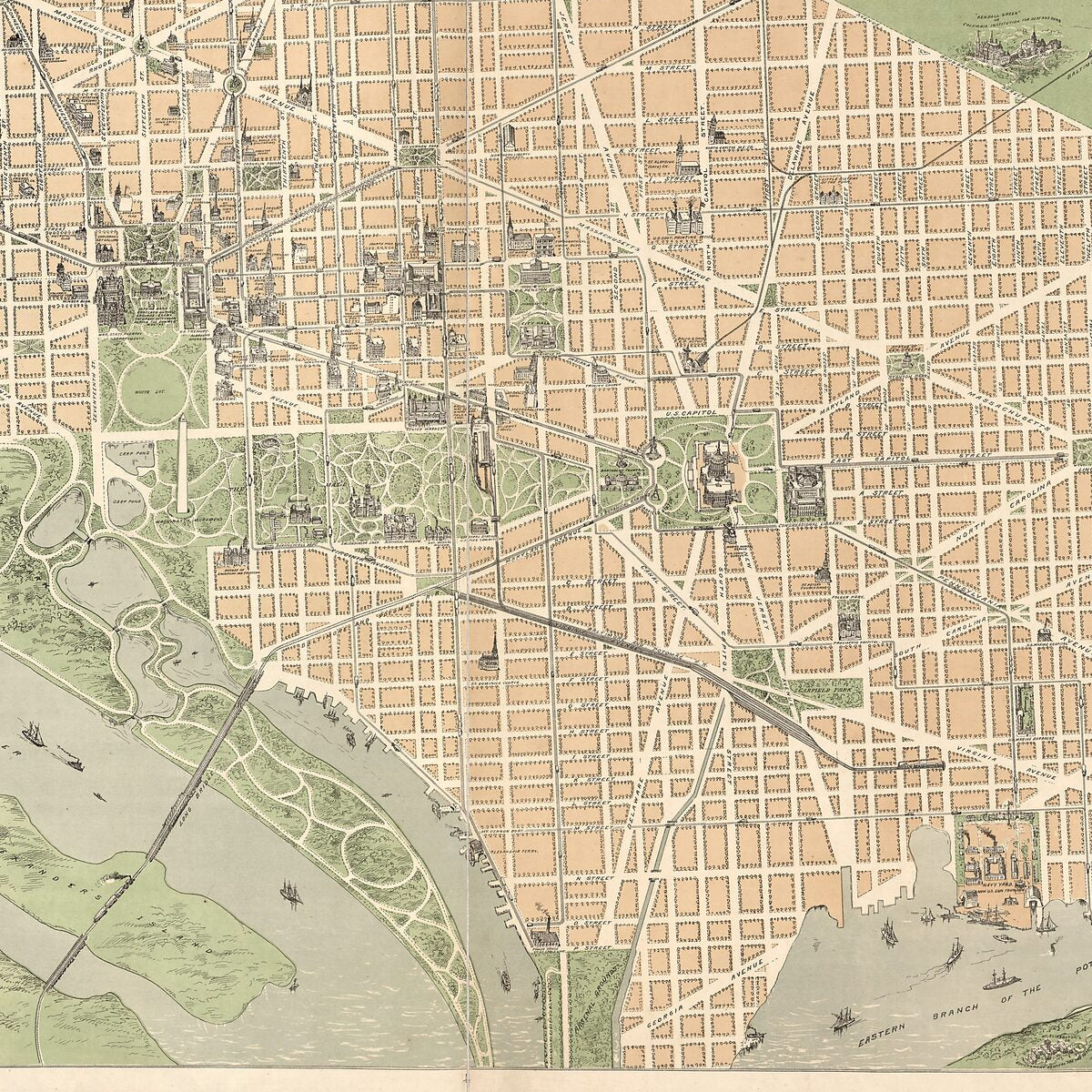 This old map of The Altograph of Washington City, Or, Stranger&