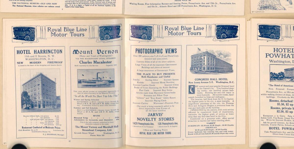 This old map of Pictorial Map of Washington from 1914 was created by J. F. (John F.) Jarvis,  Royal Blue Line Company in 1914