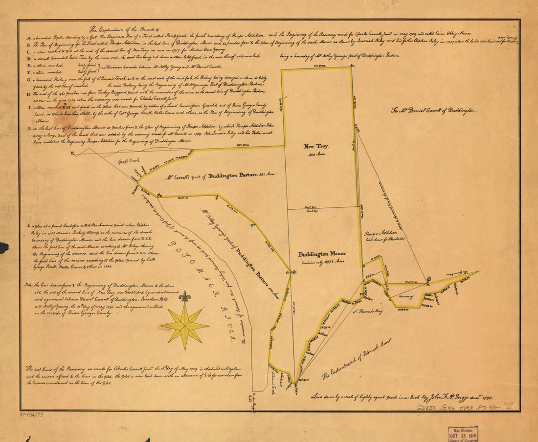 This old map of Cadastral Survey Map of Charles Carroll Jr.&