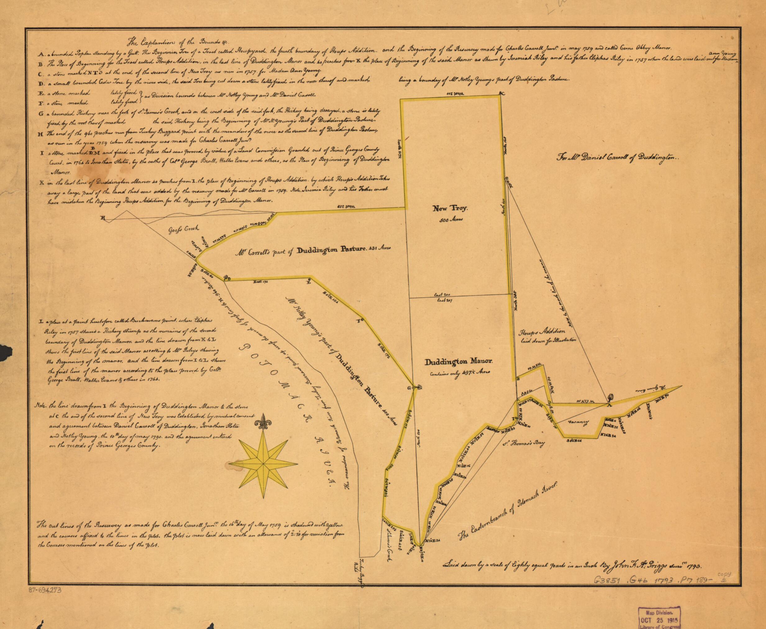 This old map of Cadastral Survey Map of Charles Carroll Jr.&