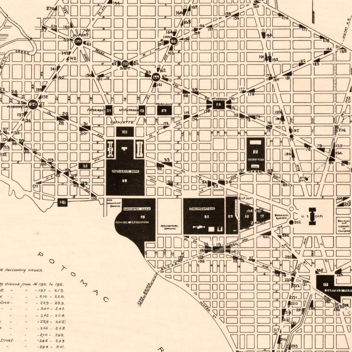 This old map of Map of the City of Washington Showing the Public Reservations Under Control of Office of Public Buildings and Grounds from 1894 was created by John Stewart,  United States. Office of Public Buildings and Grounds, John M. (John Moulder) Wi