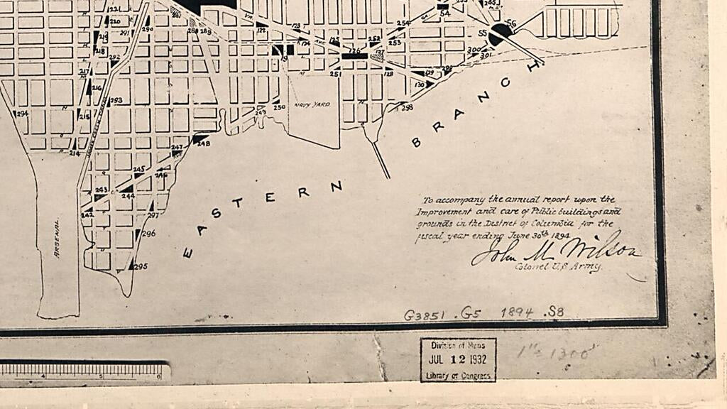 This old map of Map of the City of Washington Showing the Public Reservations Under Control of Office of Public Buildings and Grounds from 1894 was created by John Stewart,  United States. Office of Public Buildings and Grounds, John M. (John Moulder) Wi