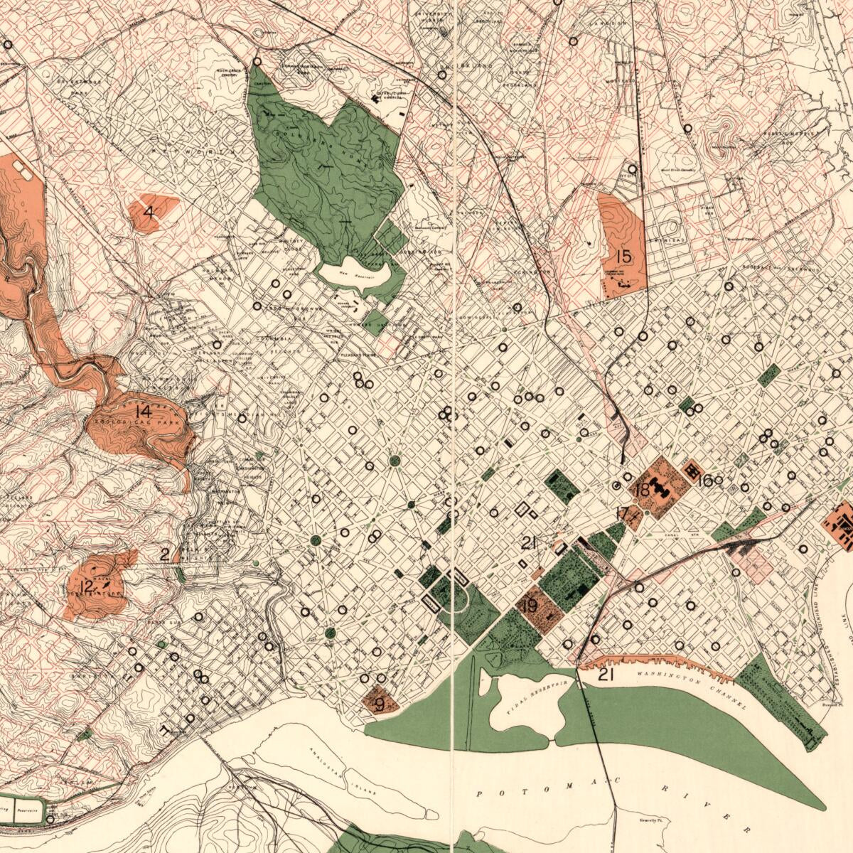 This old map of Map of the District of Columbia : from 1901 was created by  District of Columbia. Commission on the Improvement of the Park System, James G. Langdon,  Committee on the Improvement of the Park System in 1901