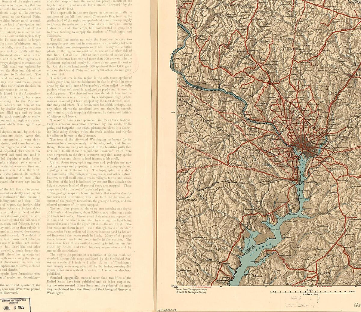 This old map of -Virginia--District of Columbia from 1923 was created by  Geological Survey (U.S.) in 1923