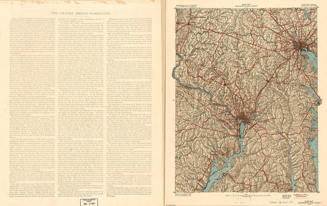 This old map of -Virginia--District of Columbia from 1923 was created by Geological Survey (U.S.) in 1923