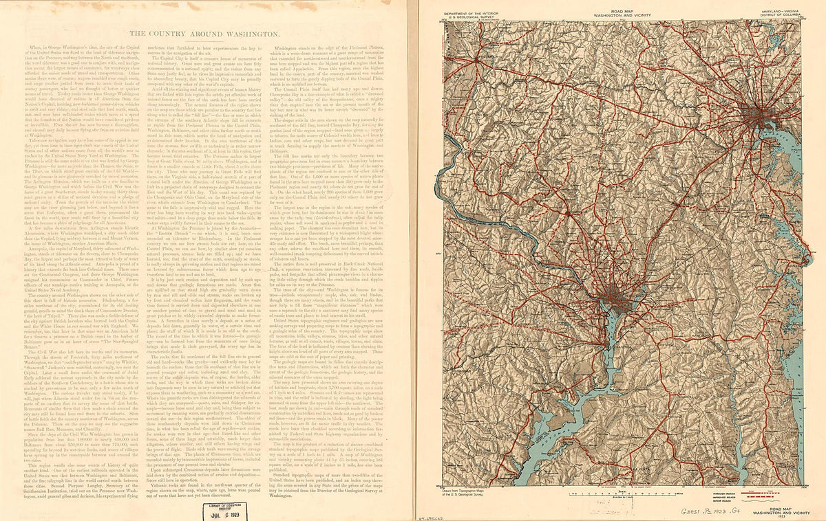 -Virginia--District of Columbia 1923 by Relic Map Company