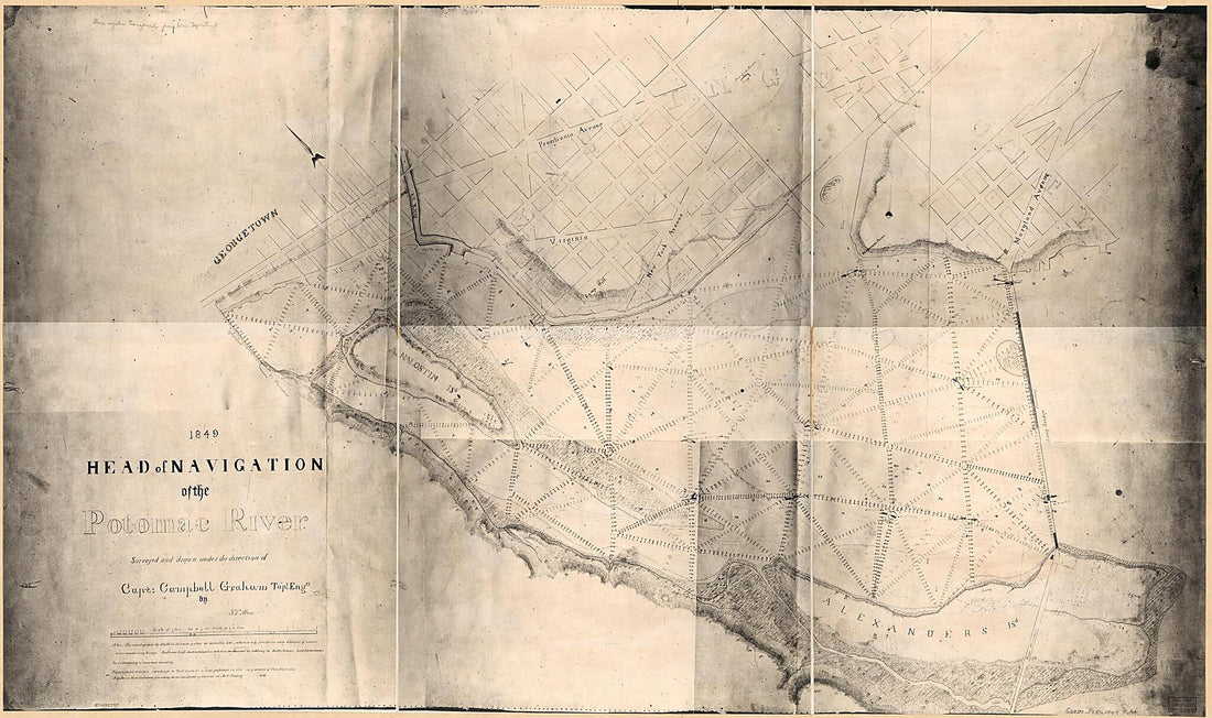 This old map of Head of Navigation of the Potomac River from 1849 was created by S. T. (Silvanus Thayer) Abert, Campbell Graham, United States. Army. Corps of Topographical Engineers in 1849