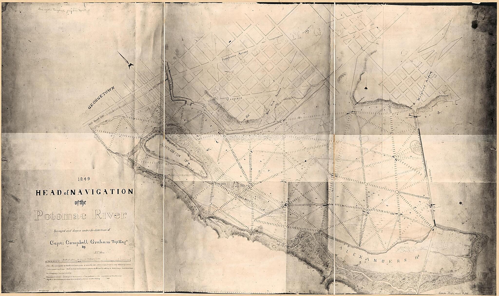This old map of Head of Navigation of the Potomac River from 1849 was created by S. T. (Silvanus Thayer) Abert, Campbell Graham, United States. Army. Corps of Topographical Engineers in 1849