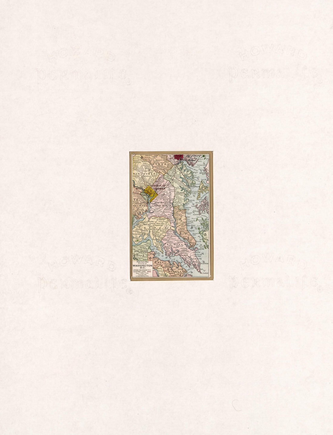 This old map of Card Map, Vicinity of Washington D.C from 1908 was created by Rand McNally and Company in 1908