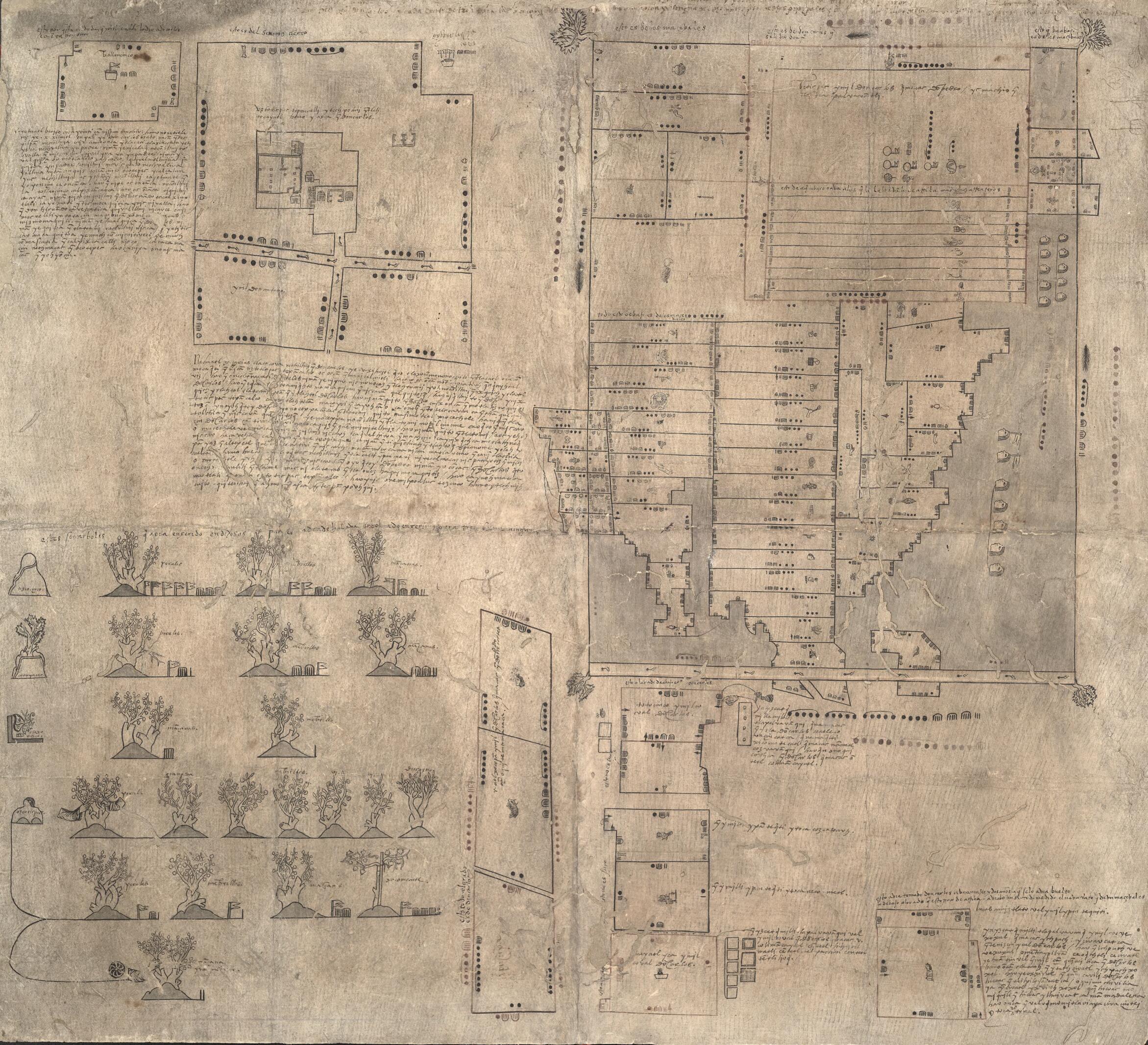 This old map of The Oztoticpac Lands Map from 1540 was created by in 1540