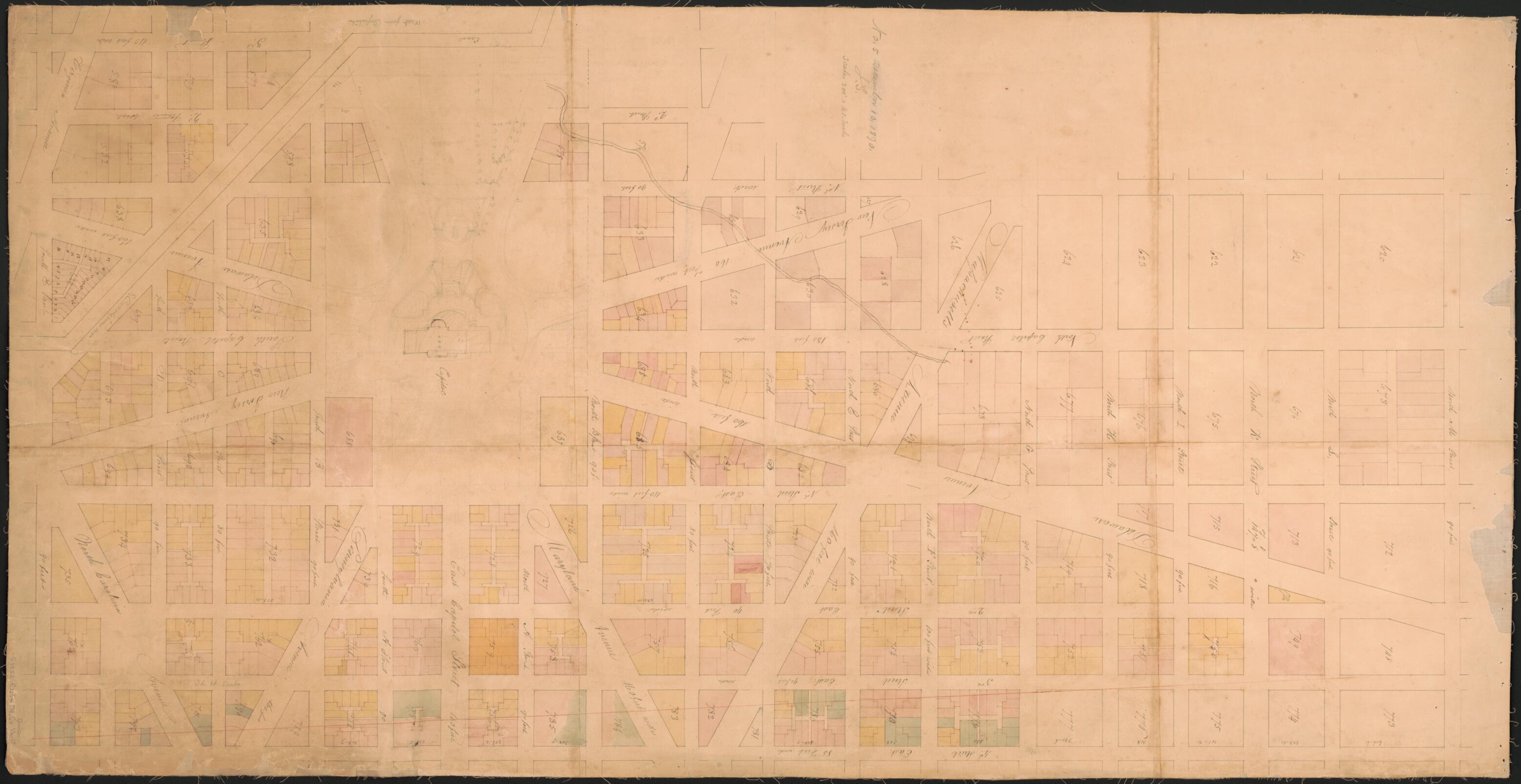 This old map of Cadastral Map of Capitol Hill, Washington D.C. from 1794 was created by Association of the Oldest Inhabitants of the District of Columbia, Henry C. Gauss in 1794