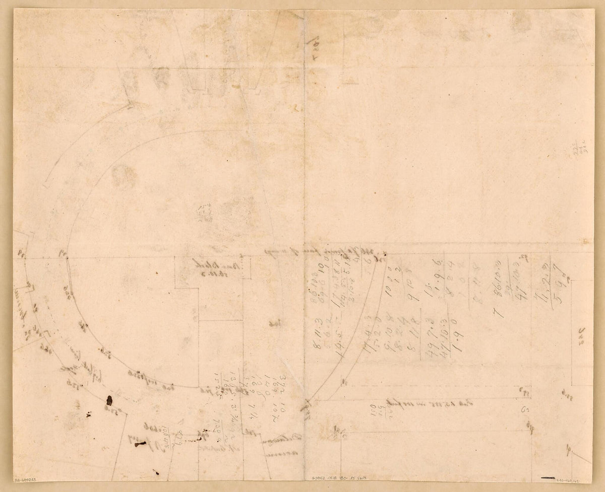 Plan of a Circle Within the Capitol Grounds, Washington D.C. 1800 by Relic Map Company