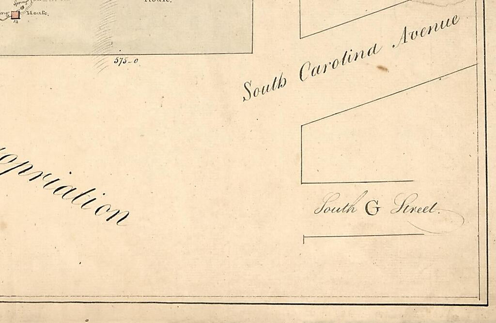 This old map of Plan of Part of the City of Washington Shewing the Situation of the Buildings Belonging to Mr. Dan&
