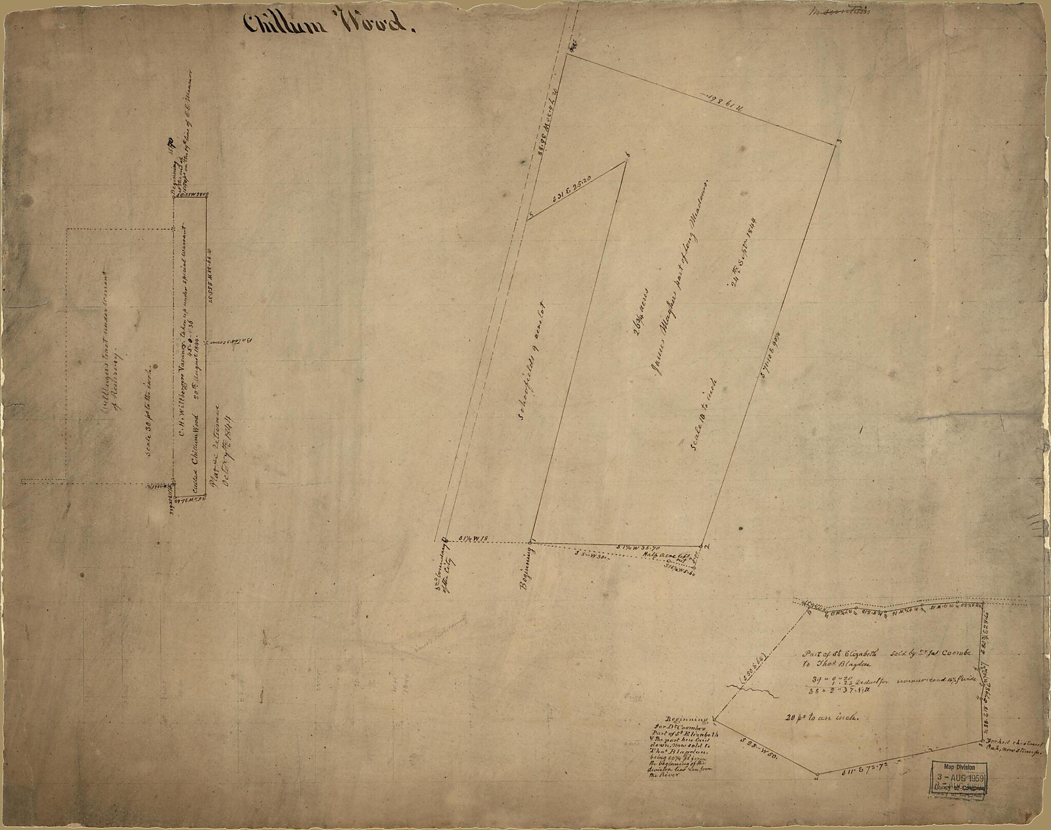 This old map of Chillum Wood from 1844 was created by in 1844