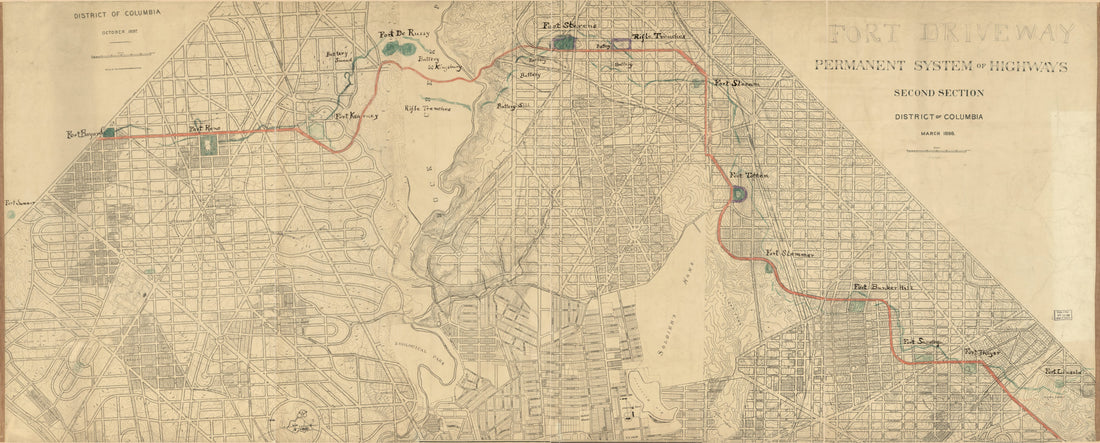 This old map of Fort Driveway : Washington D.C. from 1900 was created by in 1900