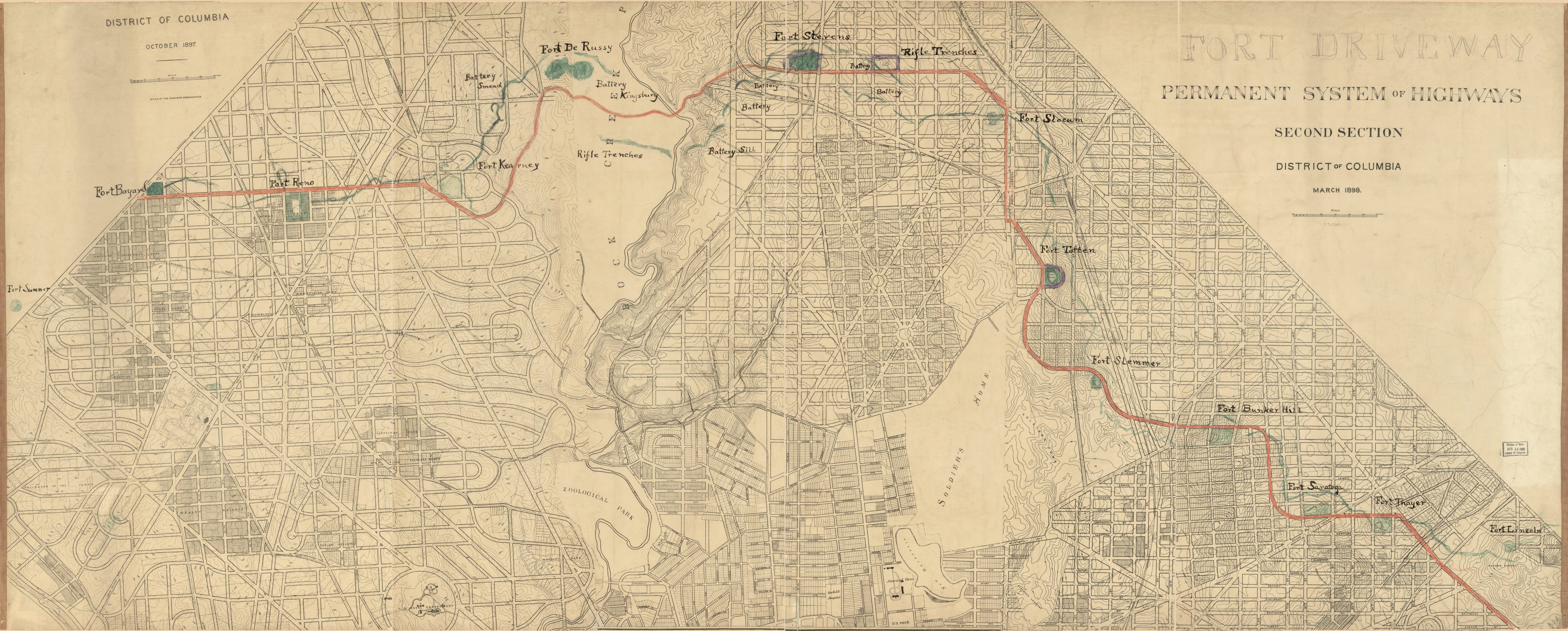 This old map of Fort Driveway : Washington D.C. from 1900 was created by in 1900