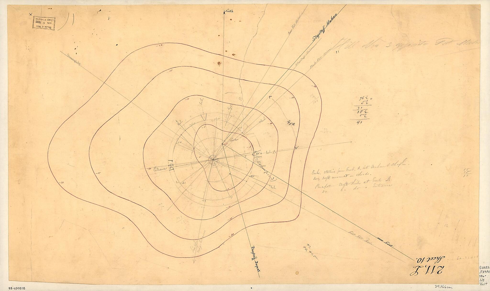 This old map of Hill No. 3 Opposite Fort Mahan : Washington D.C. from 1860 was created by United States. Army. Corps of Engineers in 1860