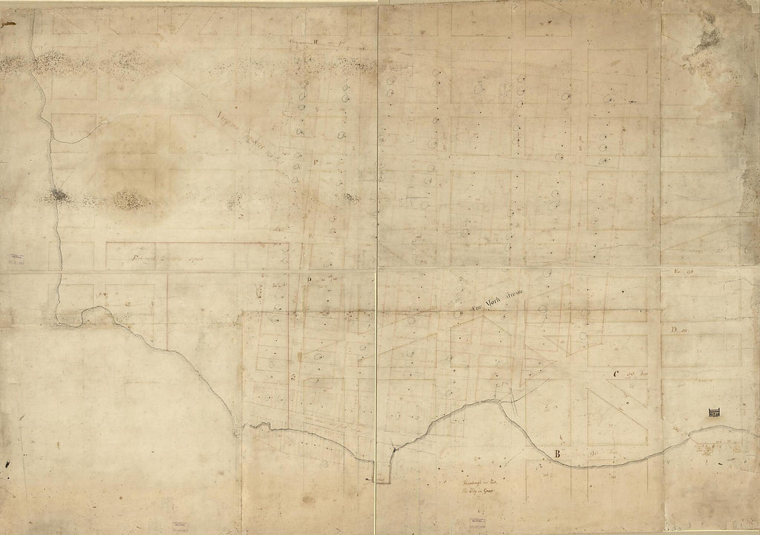 This old map of Hamburgh In Red, the City In Green : Washington D.C. from 1790 was created by in 1790