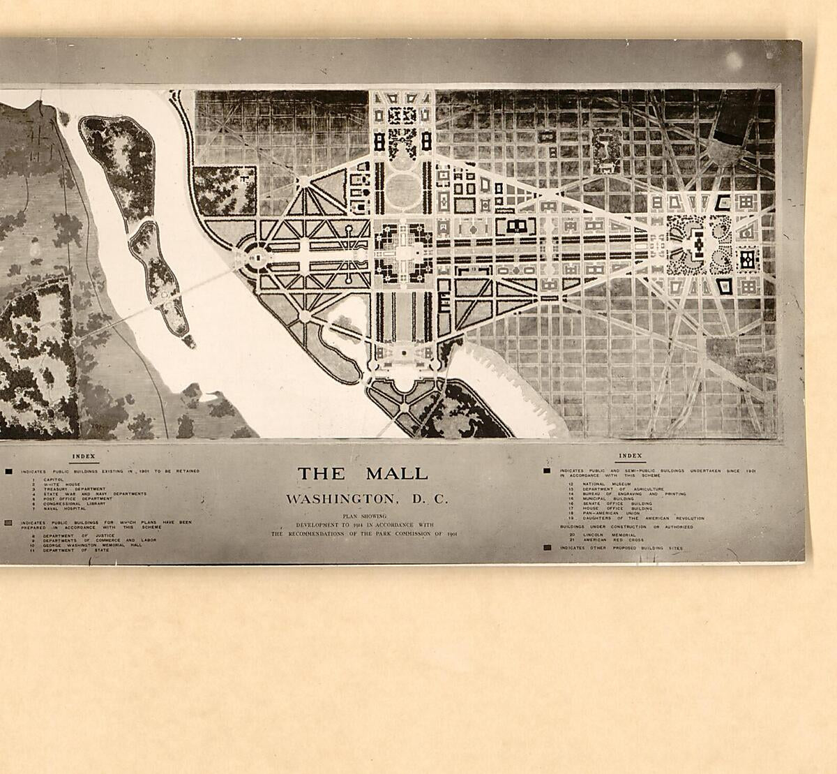 This old map of The Mall, Washington, D.C. : Plan Showing Development to from 1914 In Accordance With the Recommendations of the Park Commission of 1901 was created by  United States. Senate Park Commission in 1914
