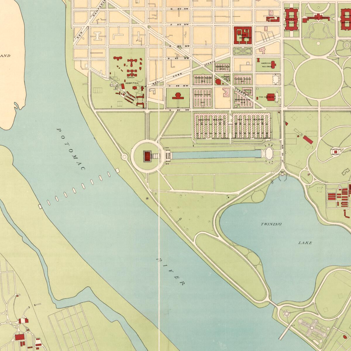 This old map of The Mall and Vicinity, Washington : from 1927 was created by J. Q. Cannon, Geo. E. (George E.) Clark, U. S. (Ulysses S.) Grant,  United States. Army. Engineer Reproduction Plant,  United States. Congress. Senate,  United States. Public Bu