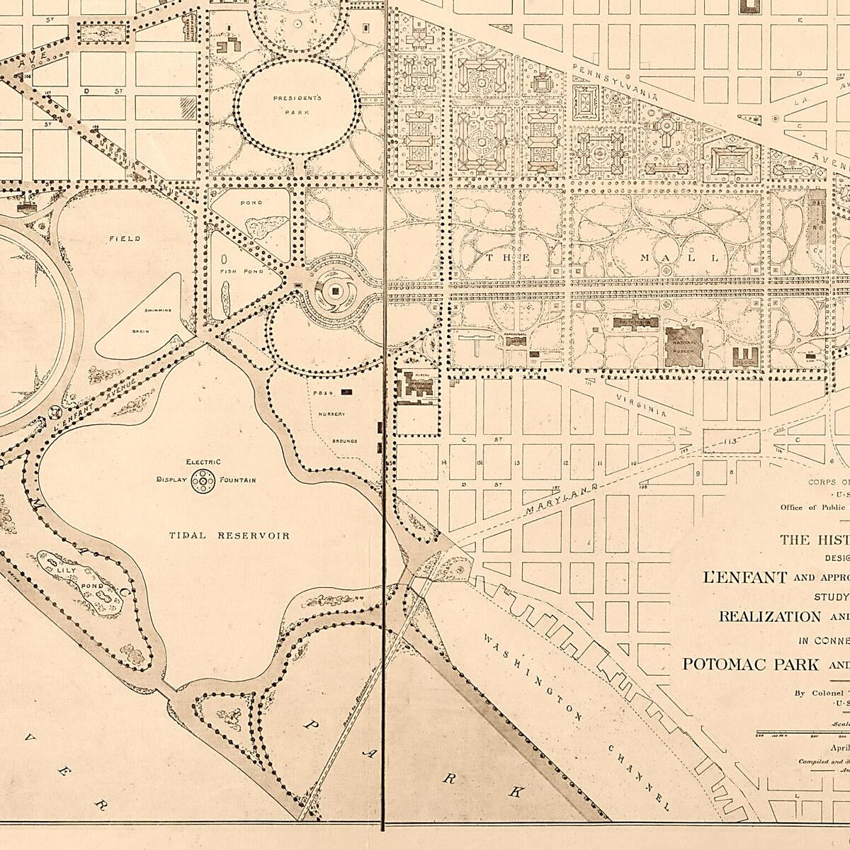 This old map of The Historic Mall Designed by L&
