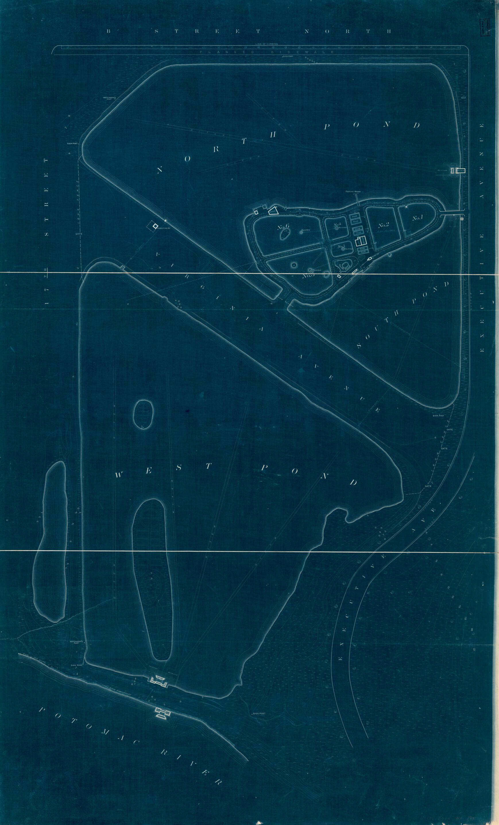This old map of Topographic Map of Fish Propagating Ponds In the Mall, Washington D.C. from 1880 was created by in 1880