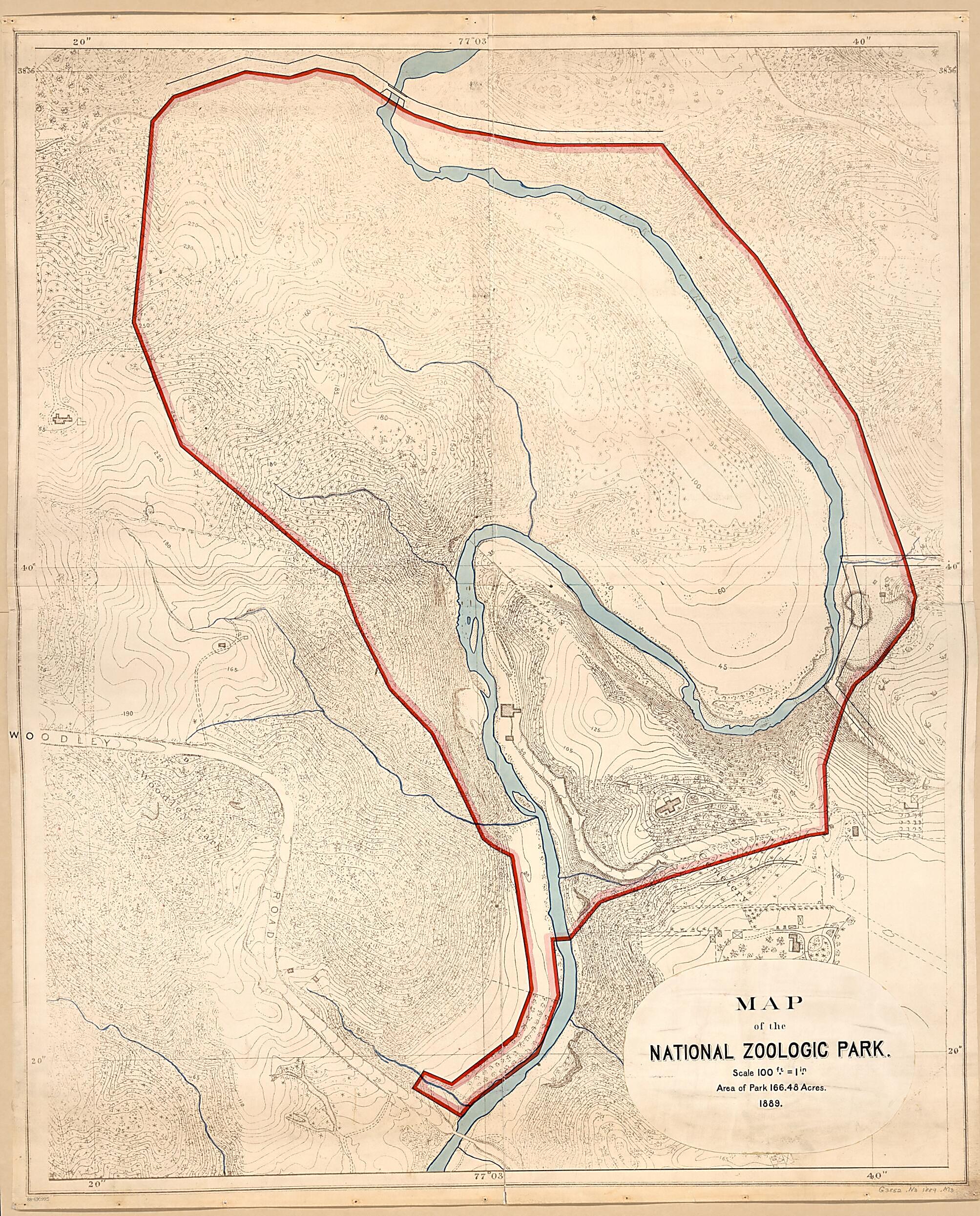 This old map of Map of the National Zoologic Park : N.W. Washington D.C. from 1899 was created by in 1899
