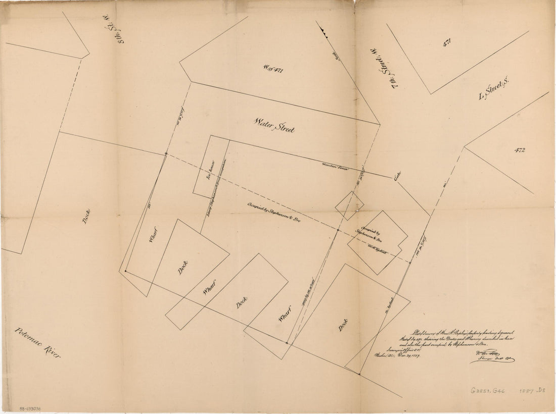 This old map of Plat of Survey of Wm. M. Rapley&