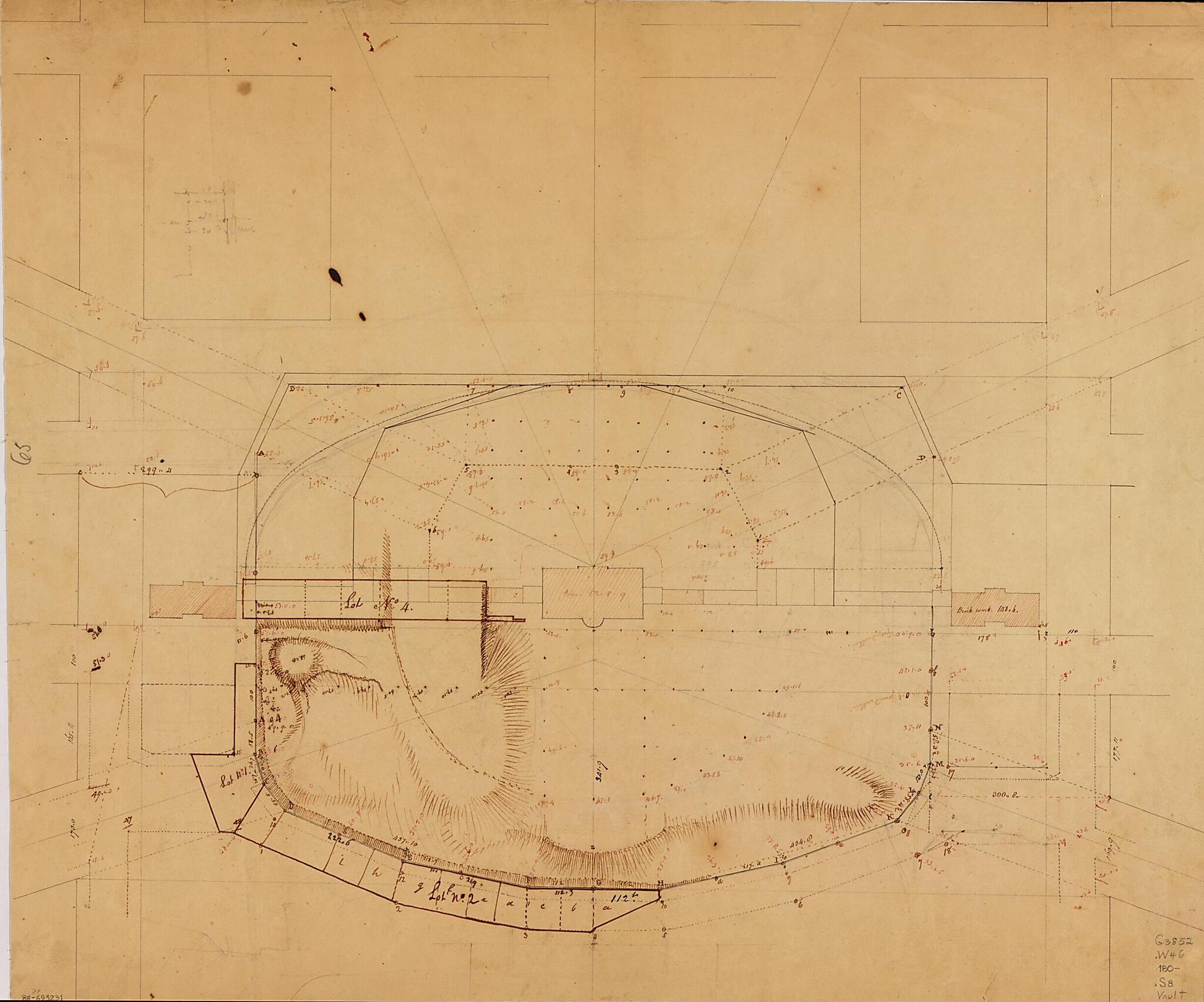 This old map of Survey Map of the White House Grounds, Washington D.C. from 1800 was created by in 1800