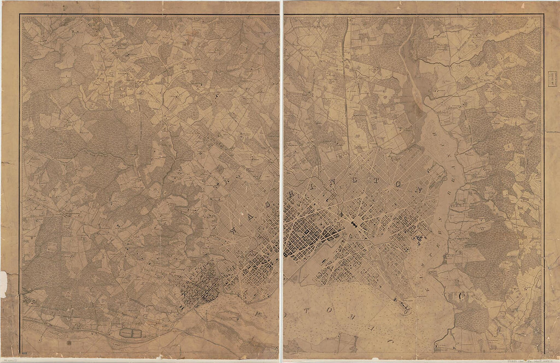 This old map of Topographical Map of the District of Columbia from 1861 was created by Thos. (Thomas) Blagden, A. Boschke, Blanchard & Mohun D. McClelland, D. McClelland, Hugh B. Sweeny in 1861