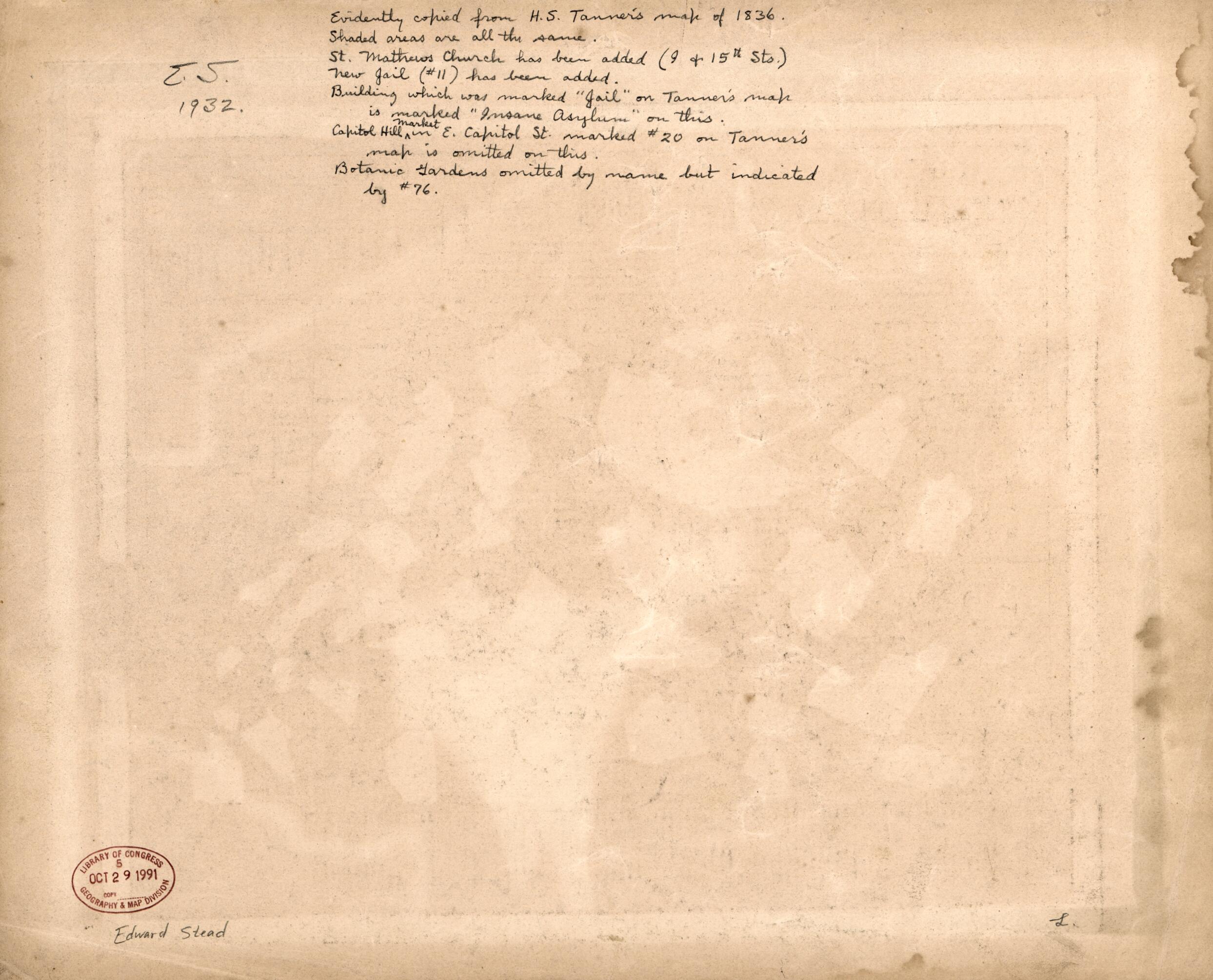 This old map of City of Washington from 1848 was created by H. N. Burroughs, S. Augustus (Samuel Augustus) Mitchell in 1848