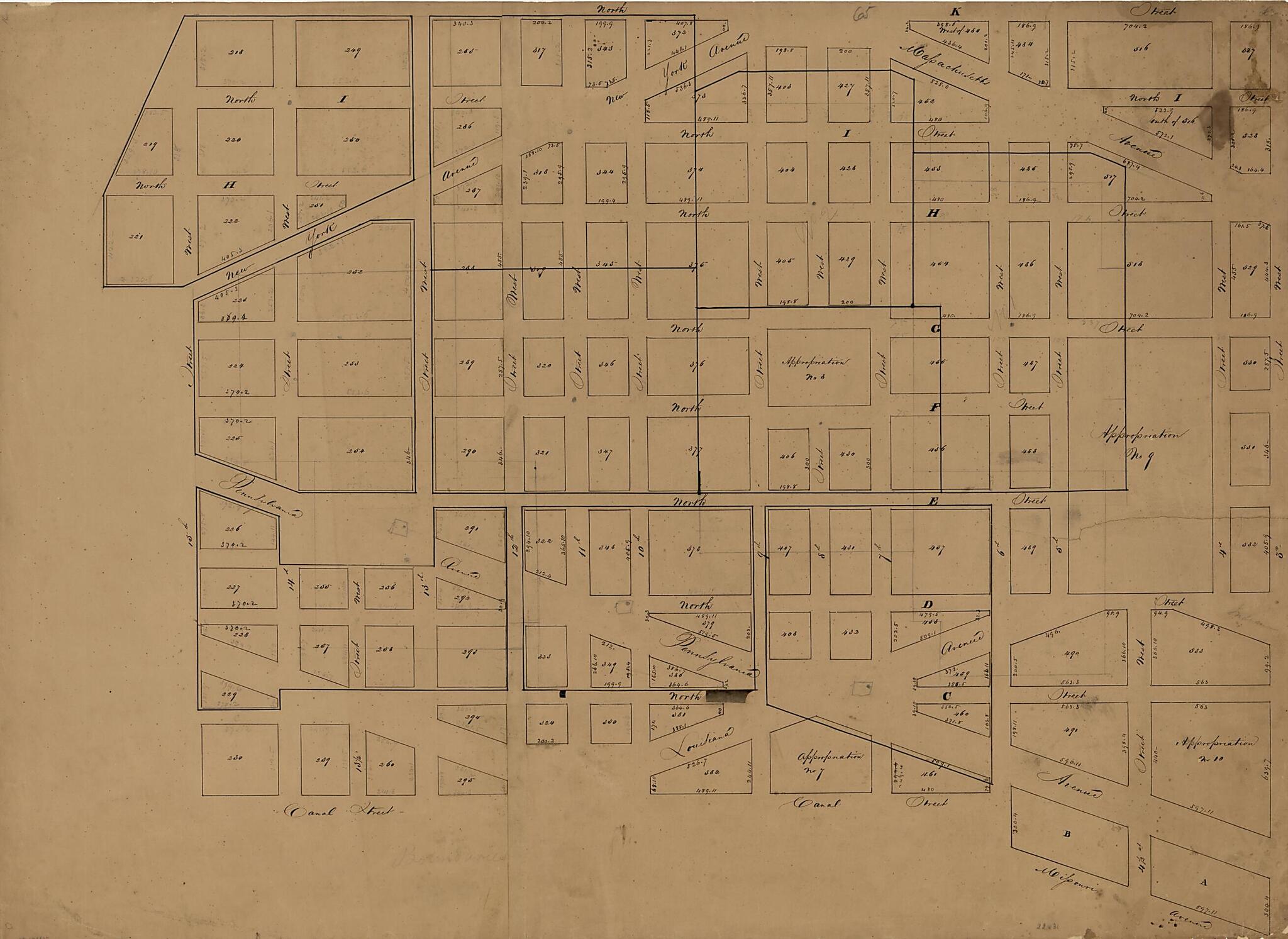 This old map of Map of Part of Central Washington D.C. to the East of the White House from 1800 was created by in 1800