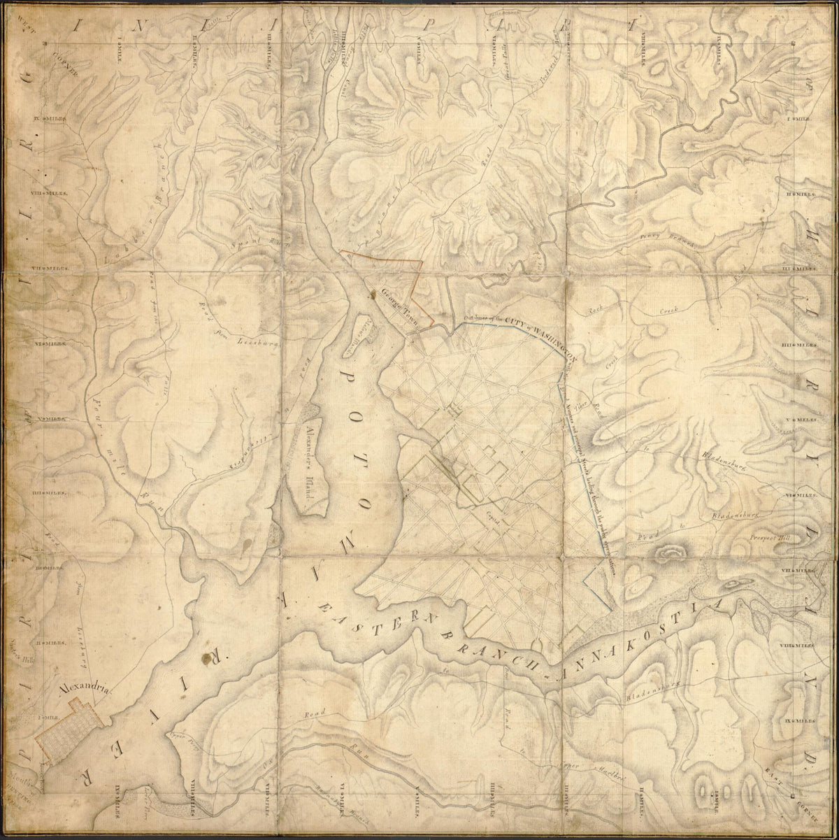 Territory of Columbia 1793 by Relic Map Company