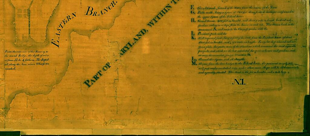 This old map of Plan of the City Intended for the Permanent Seat of the Government of The United States : Projected Agreeable to the Direction of the President of the United States, In Pursuance of an Act of Congress, Passed On the Sixteenth Day of July,