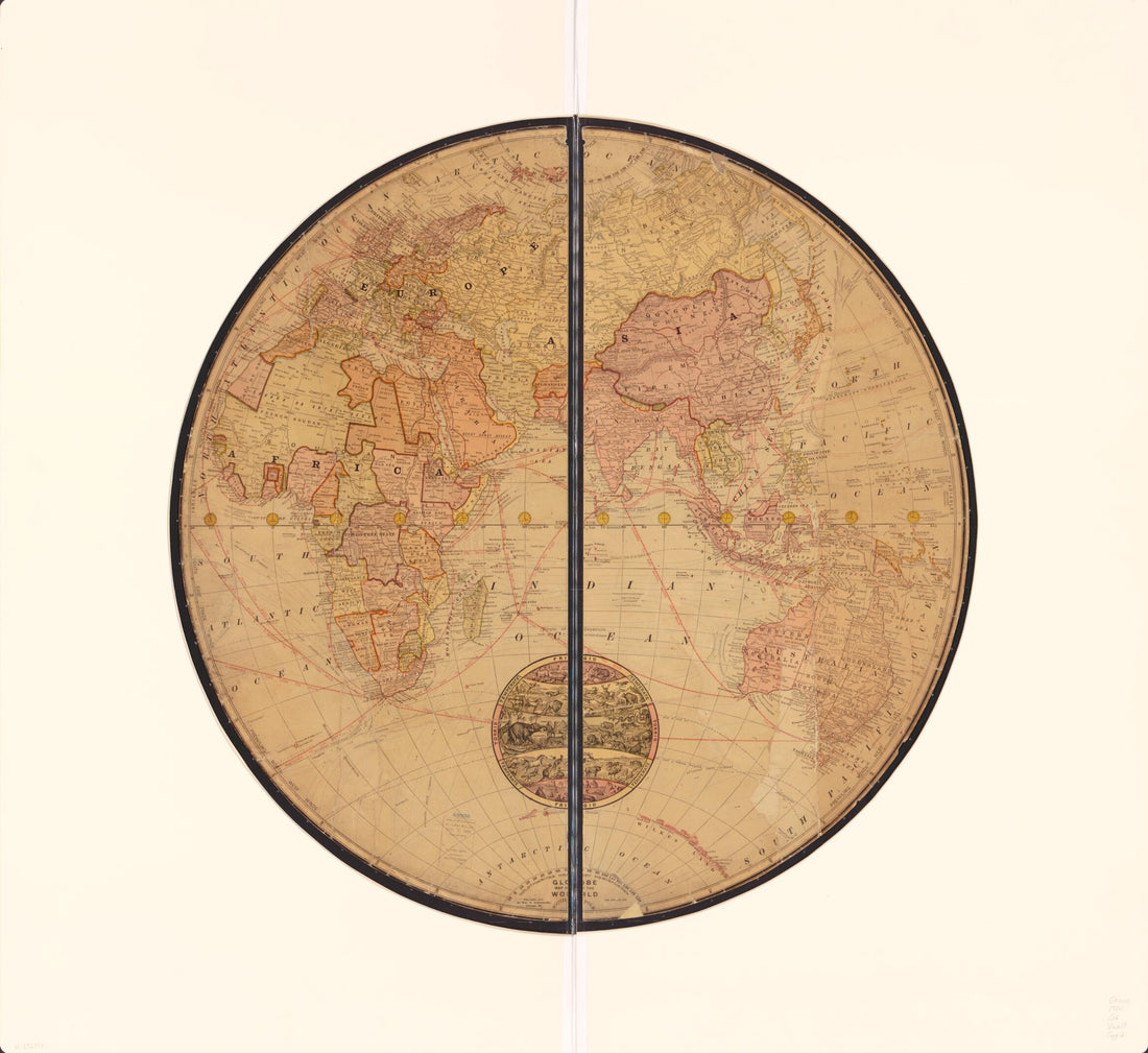 This old map of Globe Map of the World from 1900 was created by Wm. M. (William M.) Goldthwaite in 1900