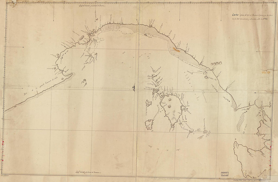 This old map of Carta Esférica Del Golfo De Panama from 1793 was created by in 1793