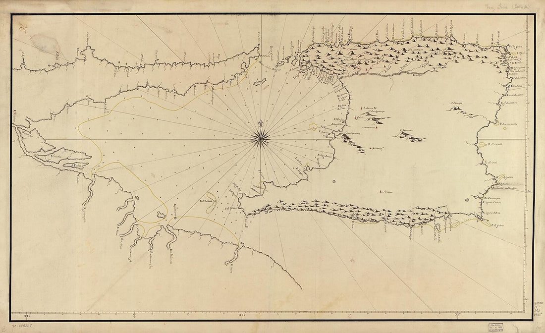 This old map of Map Showing Trinidad Island and Adjacent Coast of Venezuela from 1700 was created by in 1700