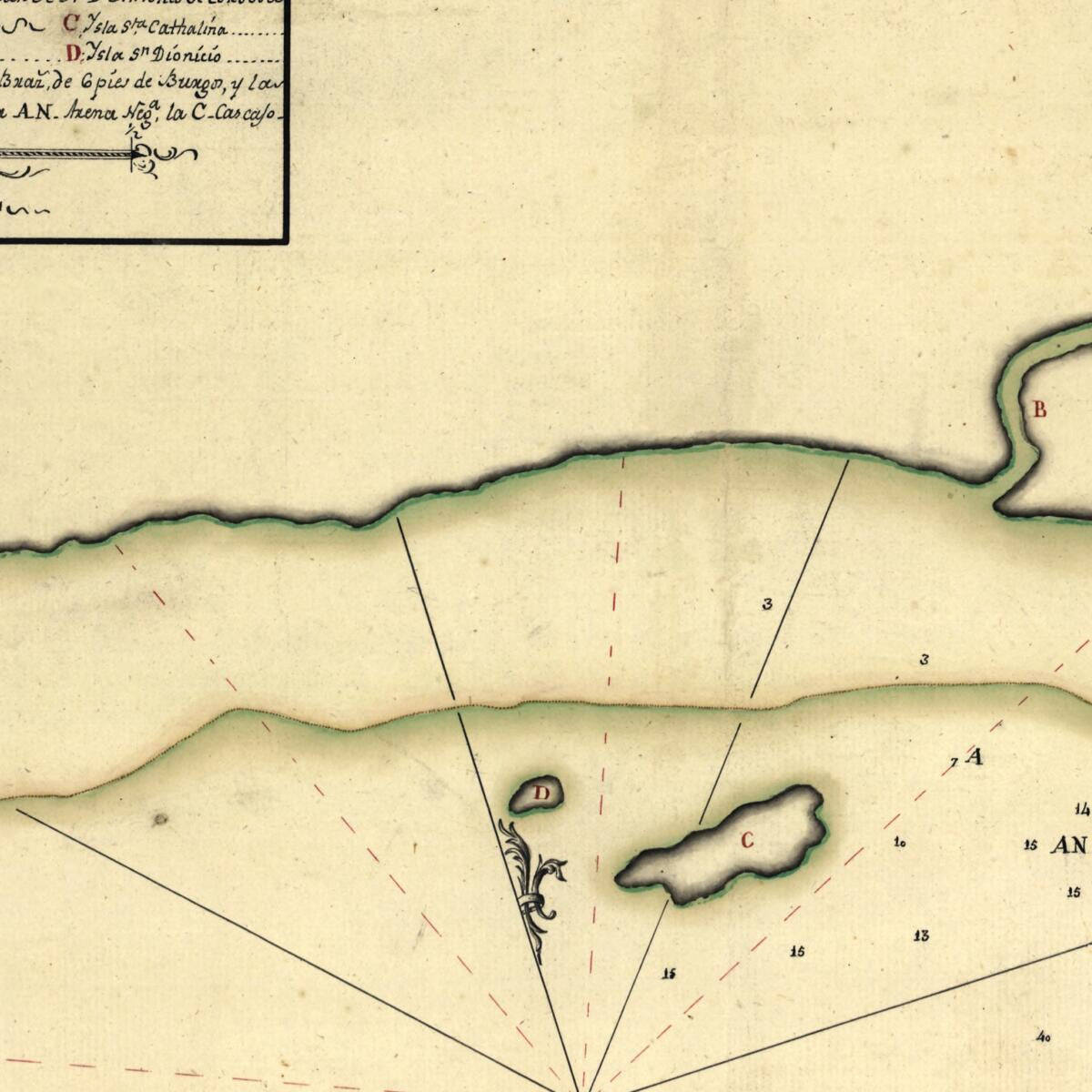 This old map of Plano De La Bahía De Castejón Situada En La Costa Septentrional Del Estrecho De Magallanes from 1700 was created by Antonio Castellanos, Tello Mantilla in 1700