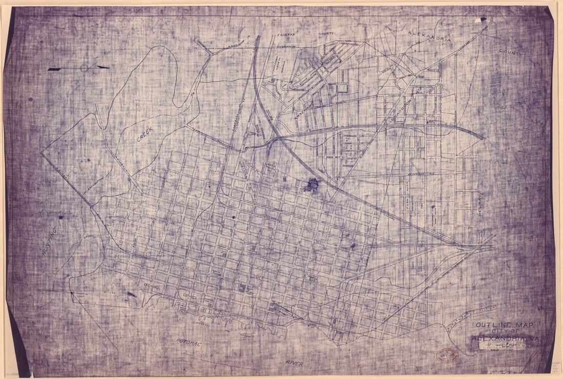 This old map of Outline Map, City of Alexandria, Va from 1920 was created by Alexandria (Va.) in 1920