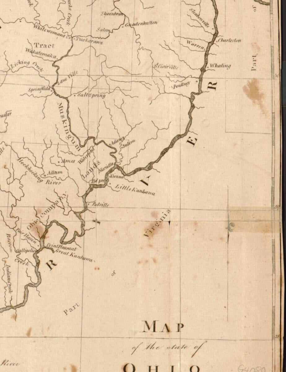 This old map of Map of the State of Ohio from 1804 was created by Thaddeus Mason Harris, Rufus Putnam, Thomas Wightman in 1804