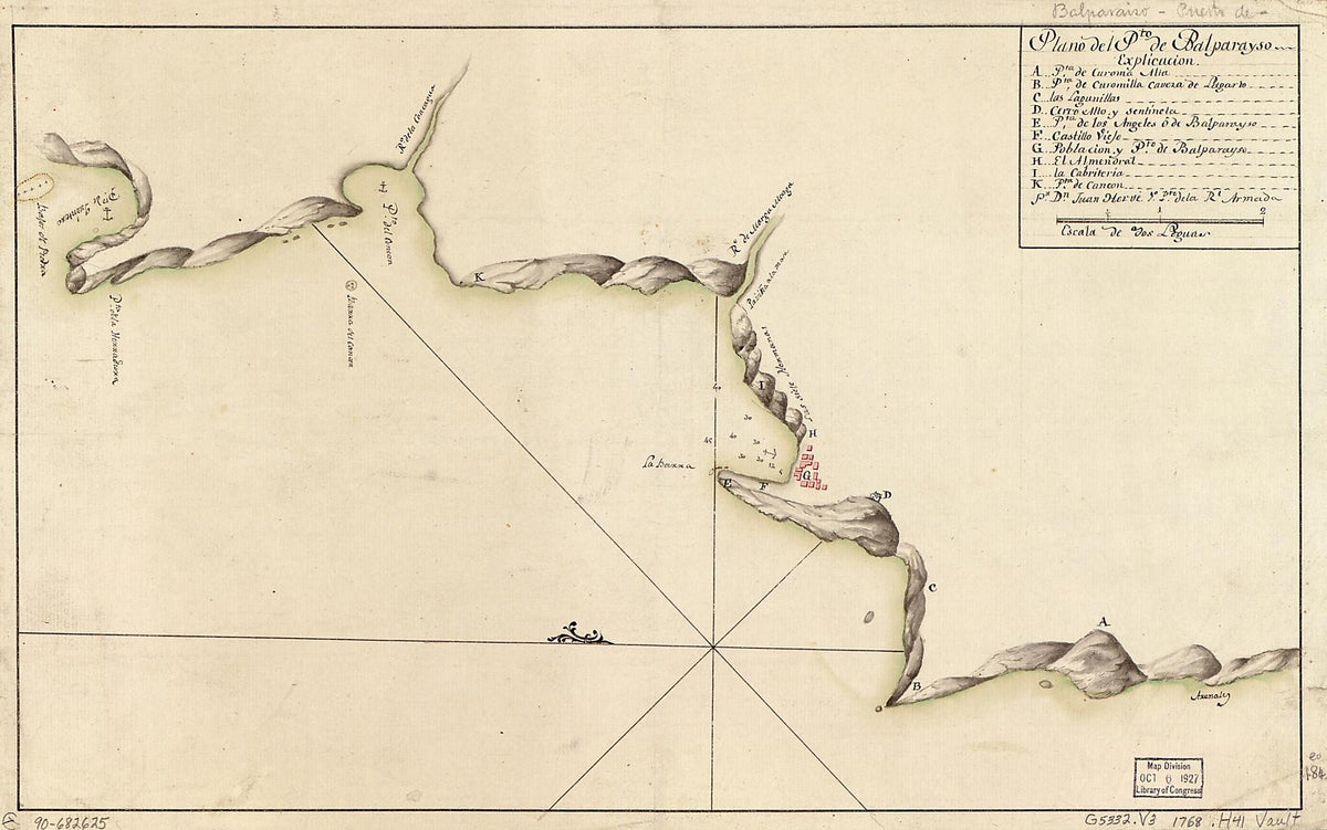 Plano Del Pto. De Balparayso 1768 by Relic Map Company