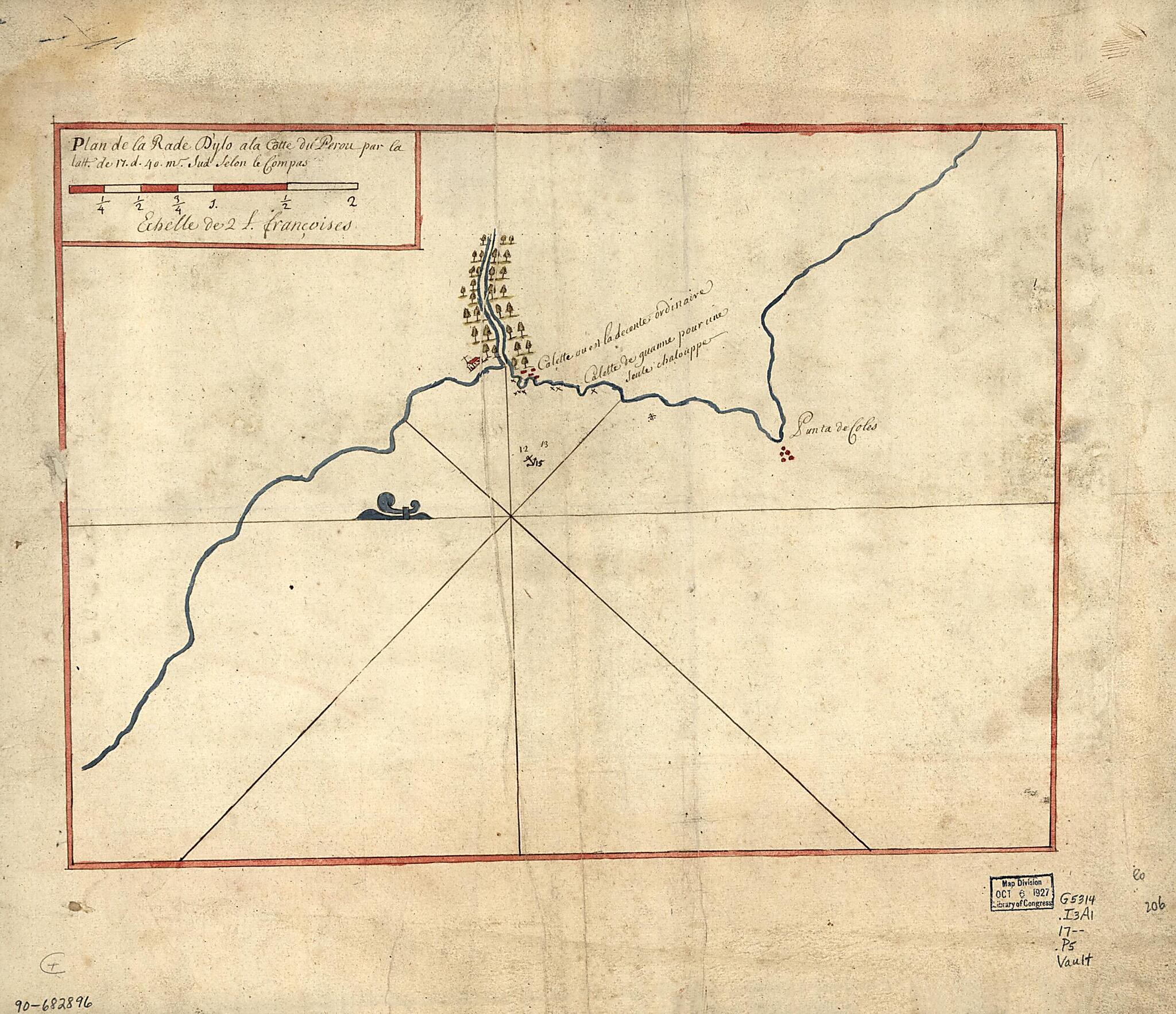 This old map of Plan De La Rade D&